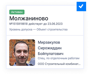 Вы одобряете заявку и выпускаете пропуск